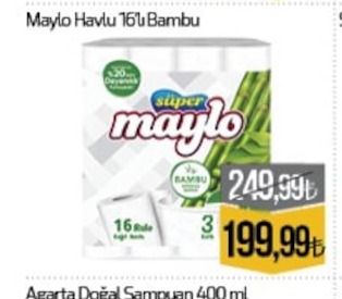 Maylo Havlu 16'Li Bambu