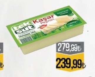 Tek Süt Kaşar Peyniri