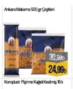 Ankara Makarna 500Gr Çeşitleri