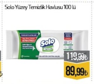 Solo Yüzey Temizlik Havlusu 100'Lü