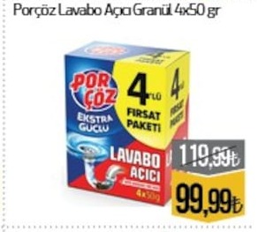 Porçöz Lavabo Açı Granül 4X50Gr