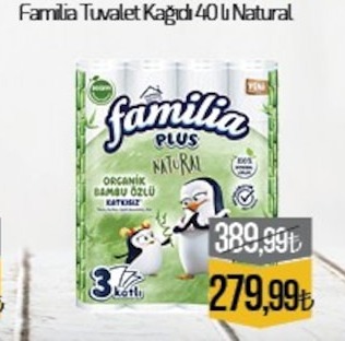 Familia Tuvalet Kağıdı 40'Lı Natural