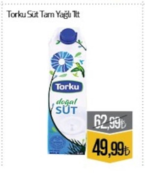 Torku Süt Tam Yağlı 1Lt
