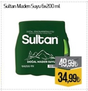 Sultan Maden Suyu 6X200 Ml