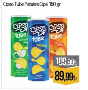 Cipso Tube Patates Cipsi 160 Gr