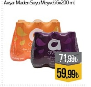 Avşar Maden Suyu Meyveli 6X200Ml