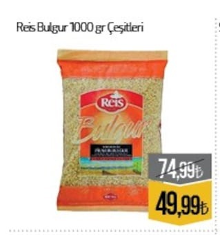 Reis Bulgur 1000 Gr Çeşitleri