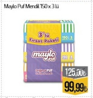 Maylo Puf Mendil 150 X 3'Lü