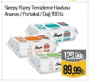 Sleepy Yüzey Temizleme Havlusu Ananas / Portakal / Dağ 100 L