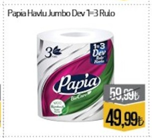 Papia Havlu Jumbo Dev 1-3 Rulo