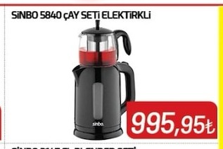 Sinbo 5840 Çay Seti Elektrikli