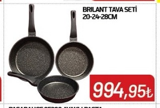Brilant Tava Seti 20-24-28Cm
