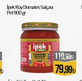 İpek Köy Domates Salçasi Pet 900 Gr