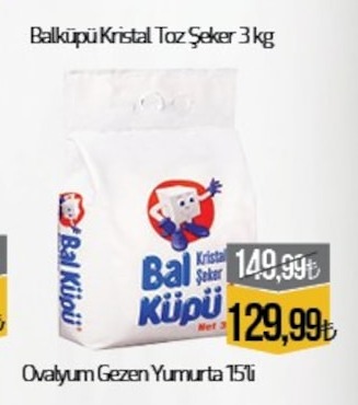 Balküpü Kristal Toz Şeker 3Kg
