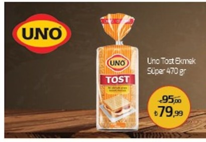 Uno Tost Ekmek Süper 470 G
