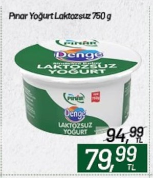Pınar Yoğurt Laktozsuz 750G