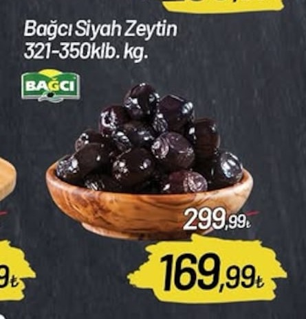 Bağcı Siyah Zeytin 321-350Klb. Kg.
