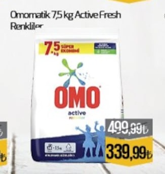Omomatik 7.5Kg Active Fresh Renkliler
