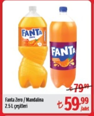 Fanta Zero Mandalina 2.5 L Çeşitleri