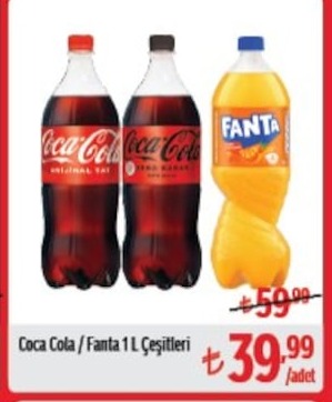 Coca Cola / Fanta 1L Çeşitleri