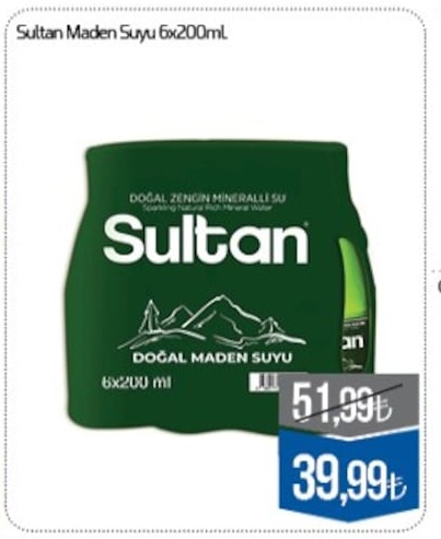 Sultan Maden Suyu 6X200Ml
