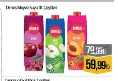 Dimes Meyve Suyu Çeşitleri