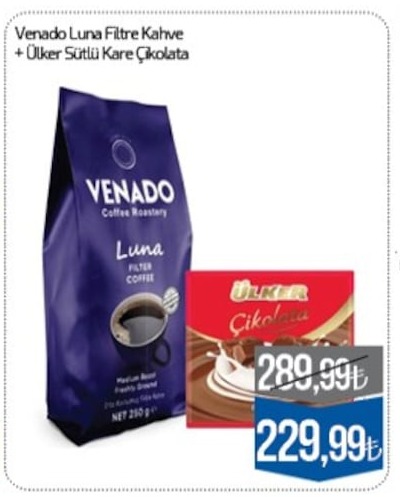 Venado Luna Filtre Kahve + Ülker Sütlü Kare Çikolata