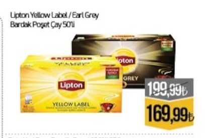 Lipton Yellow Label / Earl Grey Bardak Poşet Çay 50Li