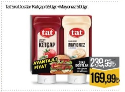 Tat Sıkı Dostlar Ketçap 650Gr.+Mayonez 560Gr