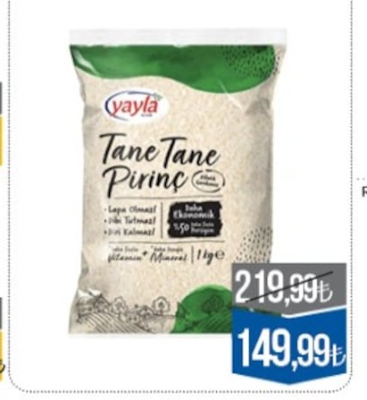 Yayala Tane Tane Pirinç 1Kg