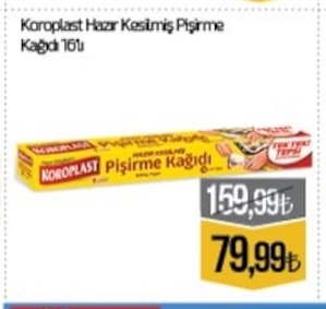 Koroplast Hazır Kesilmiş Pişirme Kağıdı 16'Lı