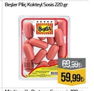Beşler Piliç Kokteyl Sosis 220Gr