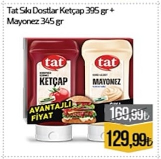 Tat Sıki Dostlar Ketçap 395Gr + Mayonez 345Gr