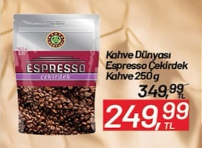 Kahve Dünyası Espresso Çekirdek Kahve 250G