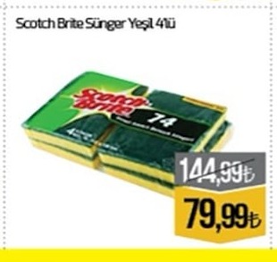 Scotch Brite Sünger Yeşil 4'Lü