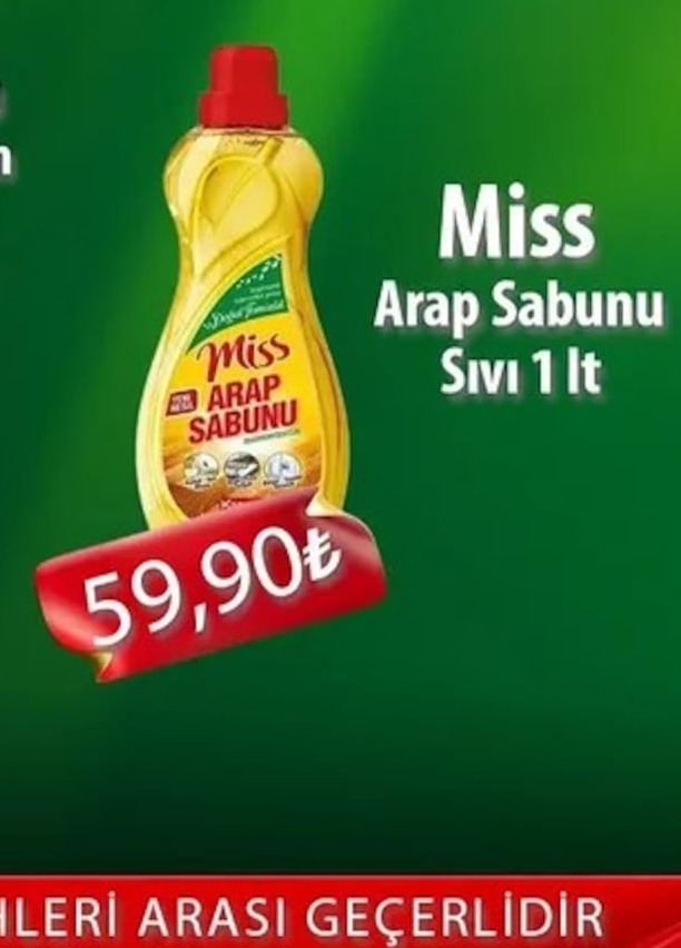 Miss Arap Sabunu Sıvı 1 Lt