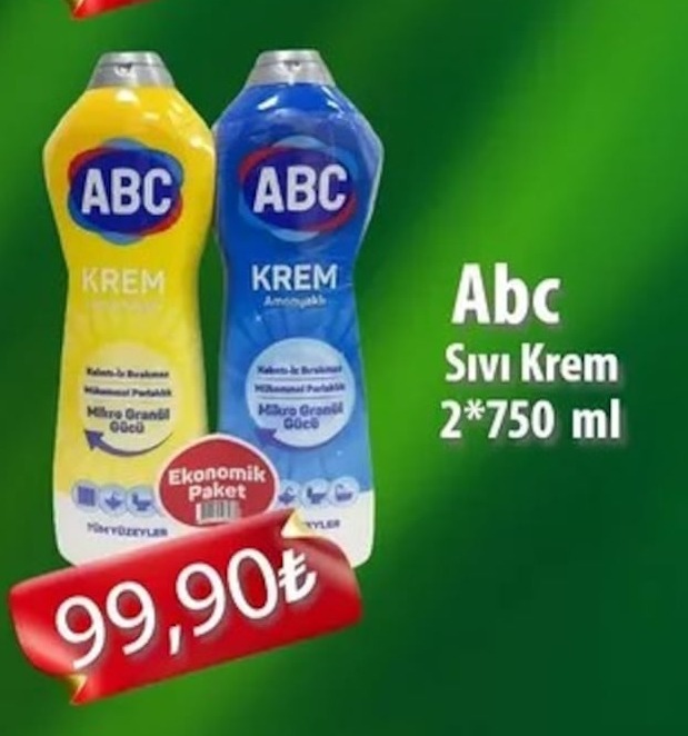 Abc Sıvı Krem 2*750 Ml