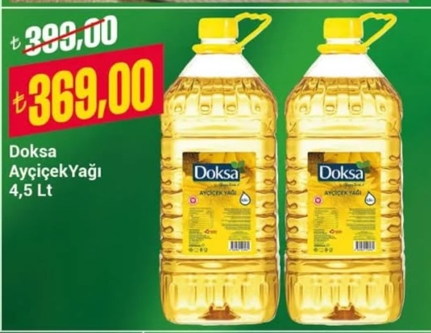Doksa Ayçiçek Yağı 4,5 Lt