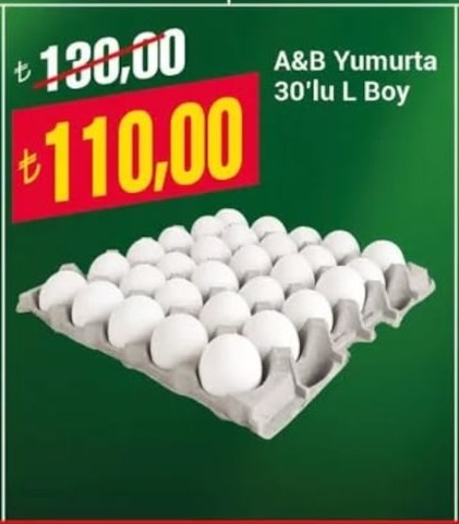 A&B Yumurta 30'Lu L Boy