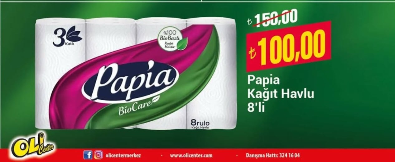 Papia Kağıt Havlu 8'Li