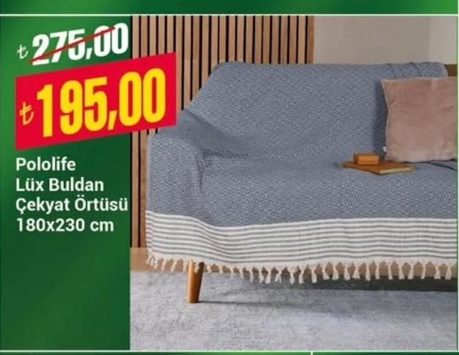 Pololife Lüks Buldan Çekyat Örtüsü 180X230 Cm