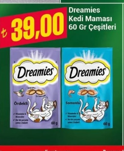 Dreamies Kedi Maması 60 Gr Çeşitleri