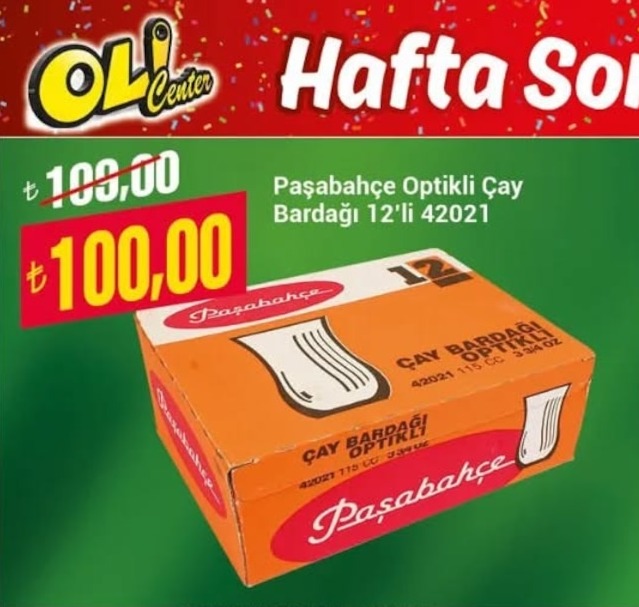 Paşabahçe Optikli Çay Bardağı 12'Li 42021