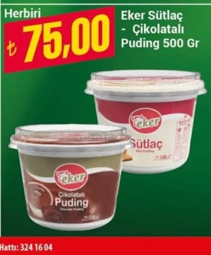 Eker Sütlaç - Çikolatalı Puding 500 Gr