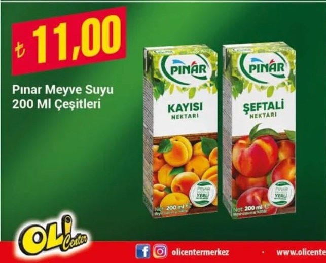 Pınar Meyve Suyu 200Ml Çeşitleri