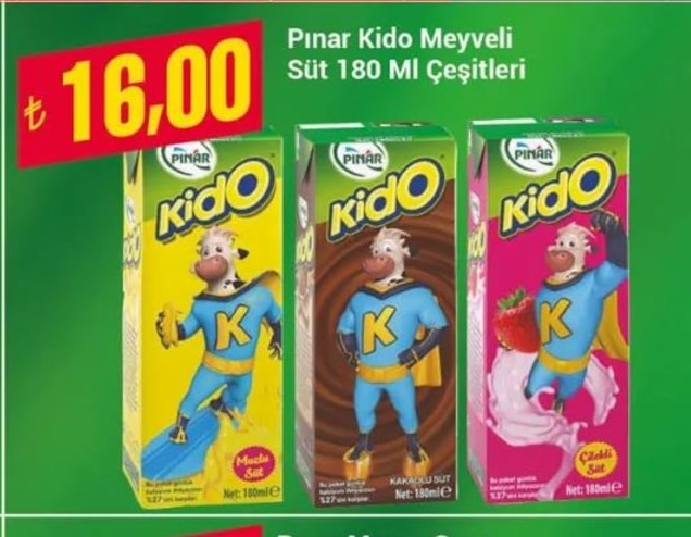 Pinar Kido Meyveli Sut 180 Ml Çeşitleri