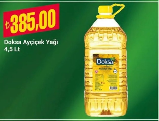 Doksa Ayçiçek Yağı 4,5 Lt