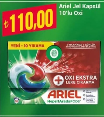 Ariel Jel Kapsül 10'Lu Oxi