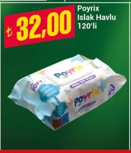 Poyrix Islak Havlu 120'Li