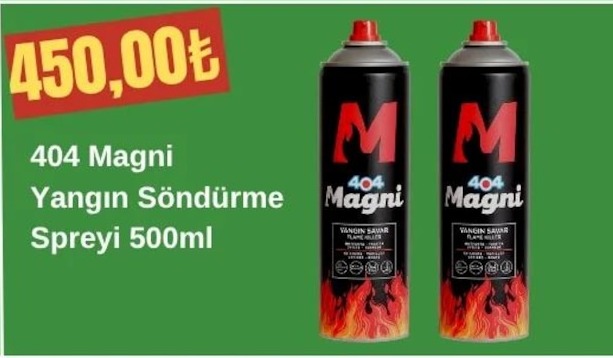 404 Magni Yangın Söndürme Spreyi 500Ml